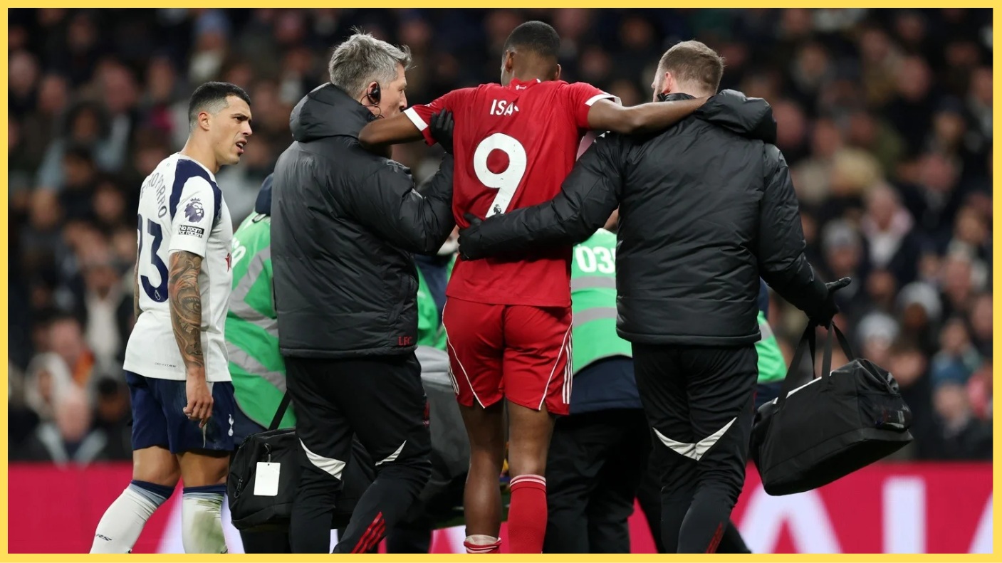 Alexander Isak went off injured in Liverpool's recent win over Spurs