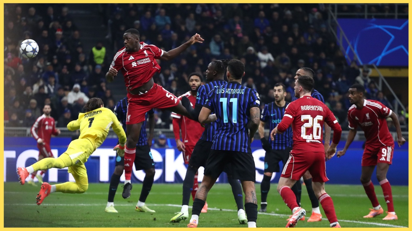 Ibrahima Konate had a goal harshly disallowed against Inter Milan