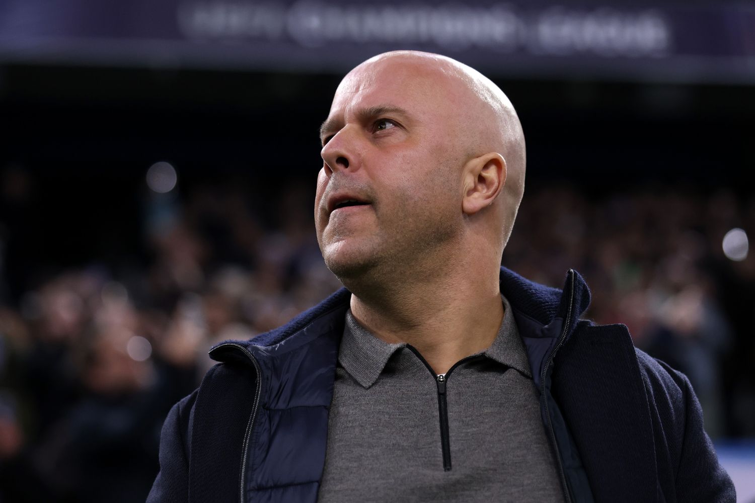 Arne Slot reacts against Marseille