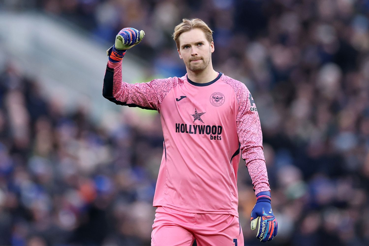 Caoimhin Kelleher of Brentford celebrates