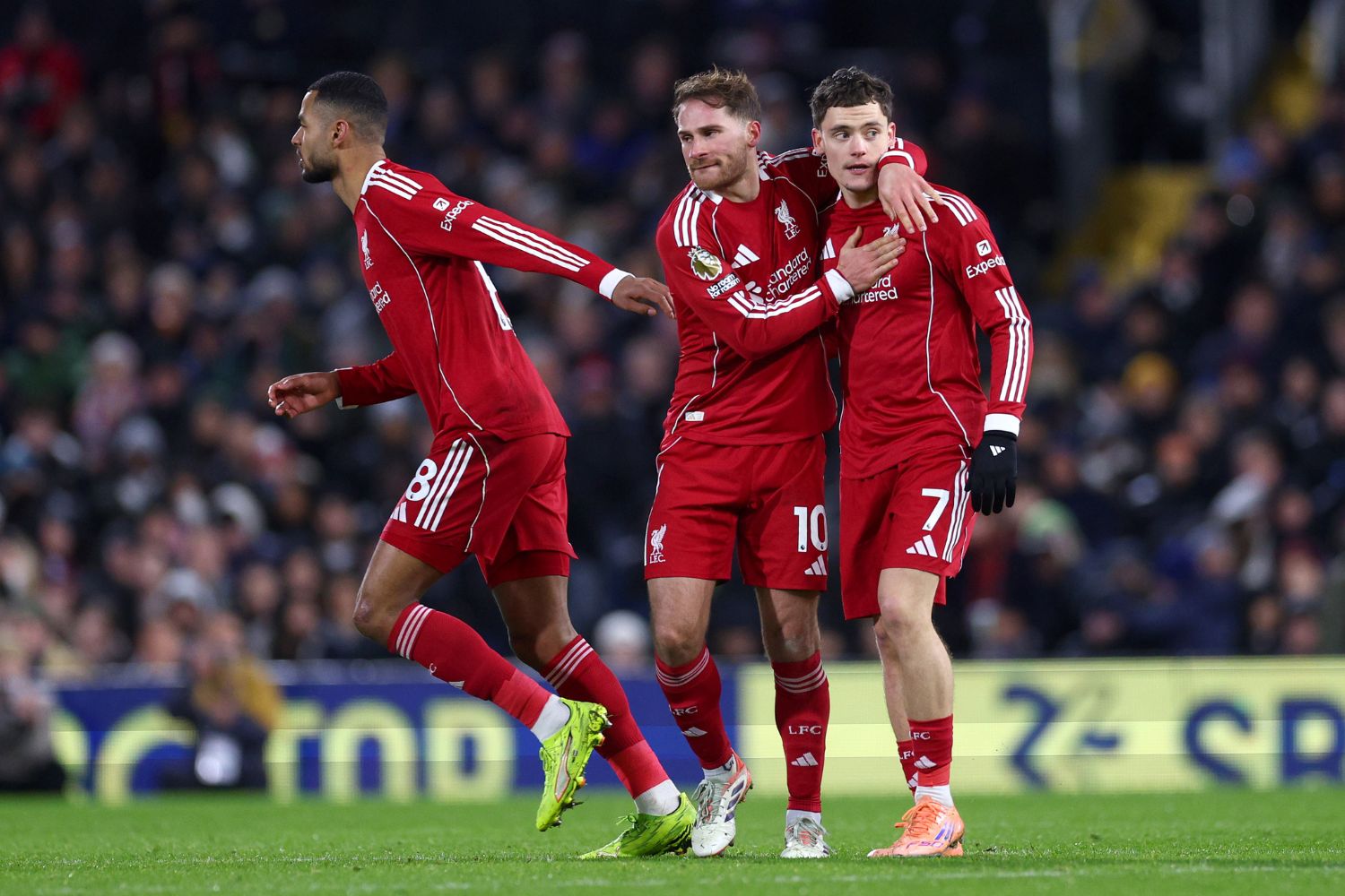 Florian Wirtz celebrates scoring against Fulham