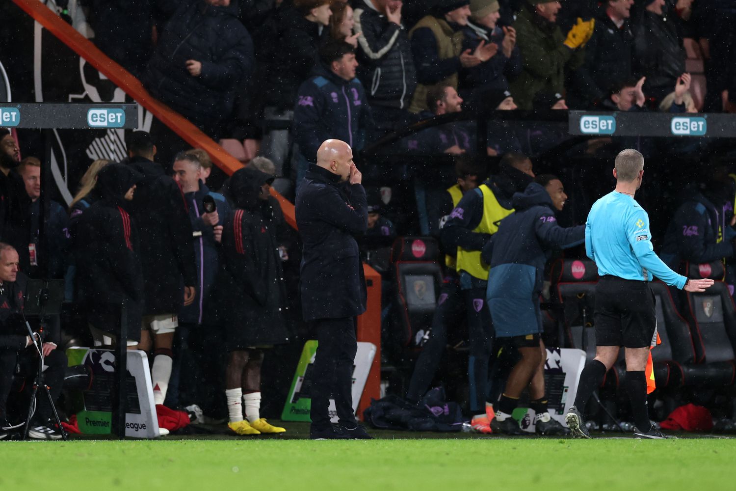 Arne Slot reacts against Bournemouth