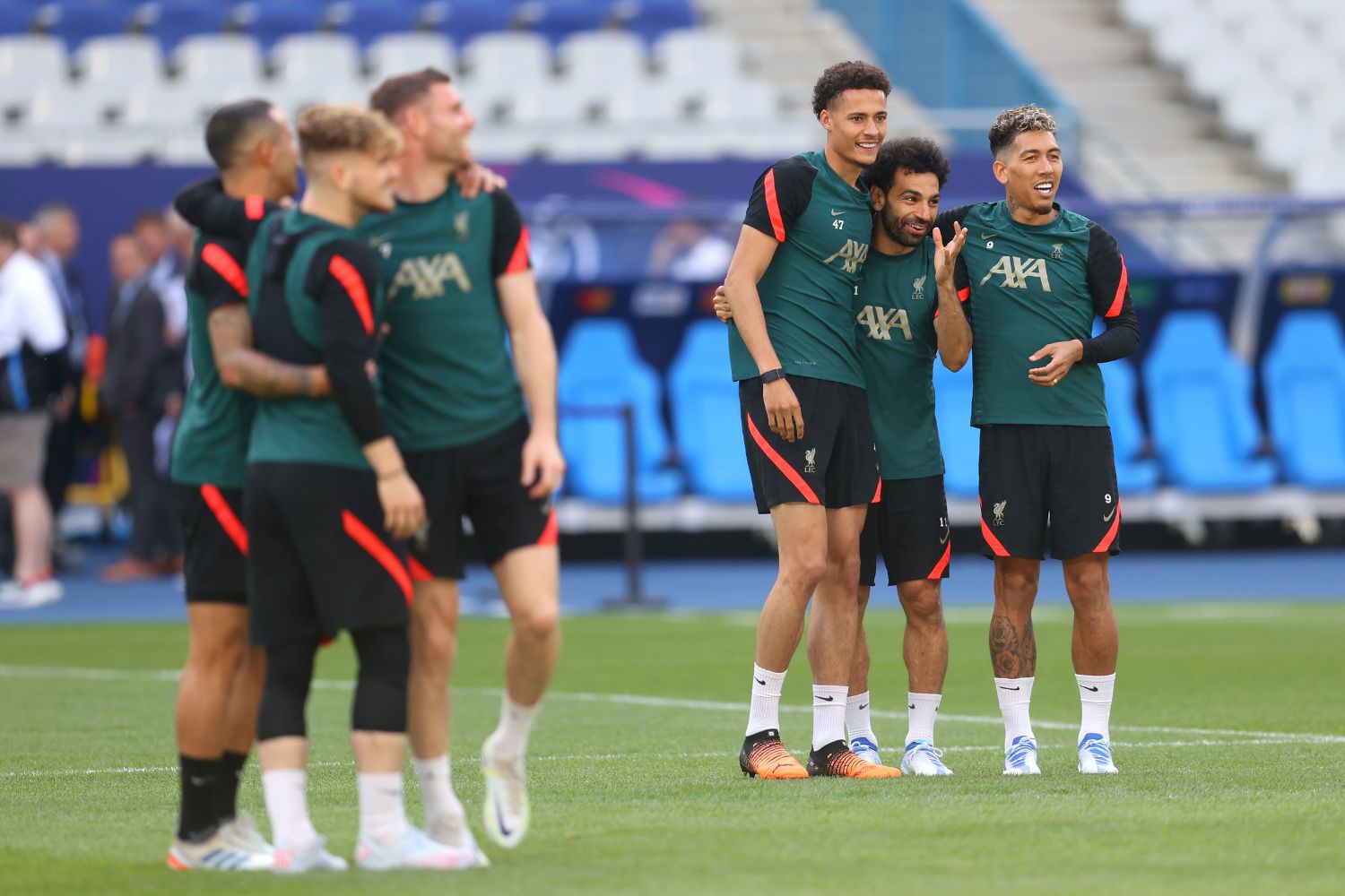 Rhys Williams trains with Liverpool in 2022