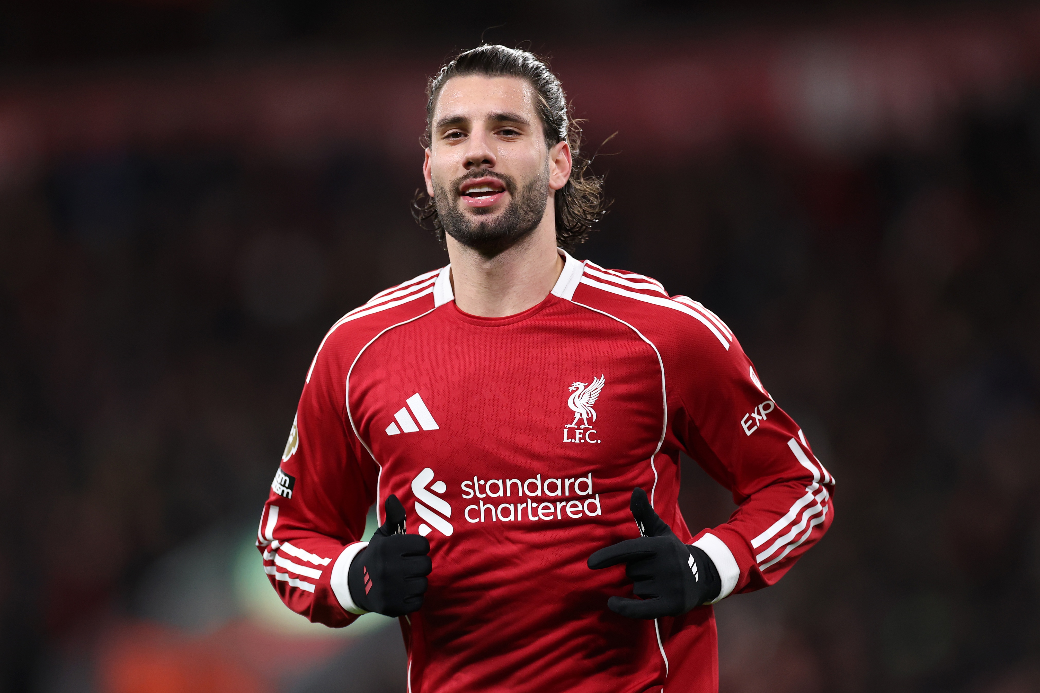 Dominik Szoboszlai runs on the pitch.