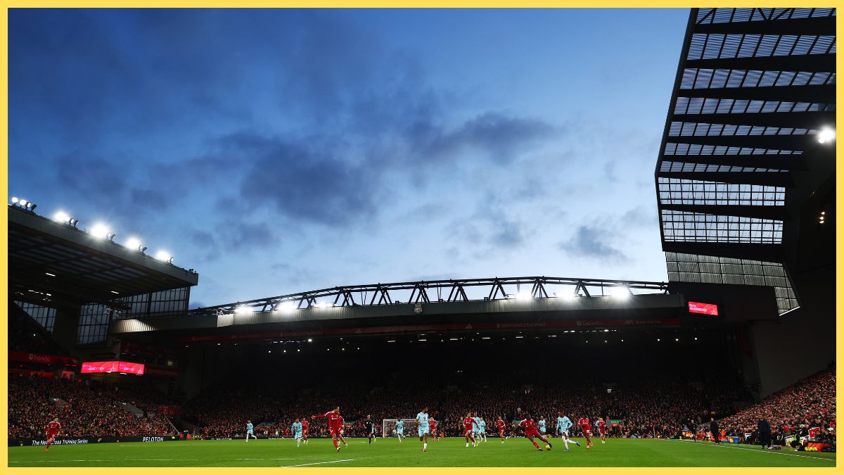 General view of Anfield during Liverpool vs Burnley