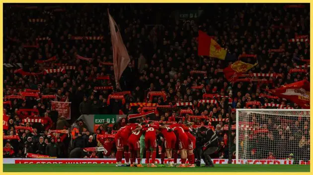 Liverpool squad before Leeds game