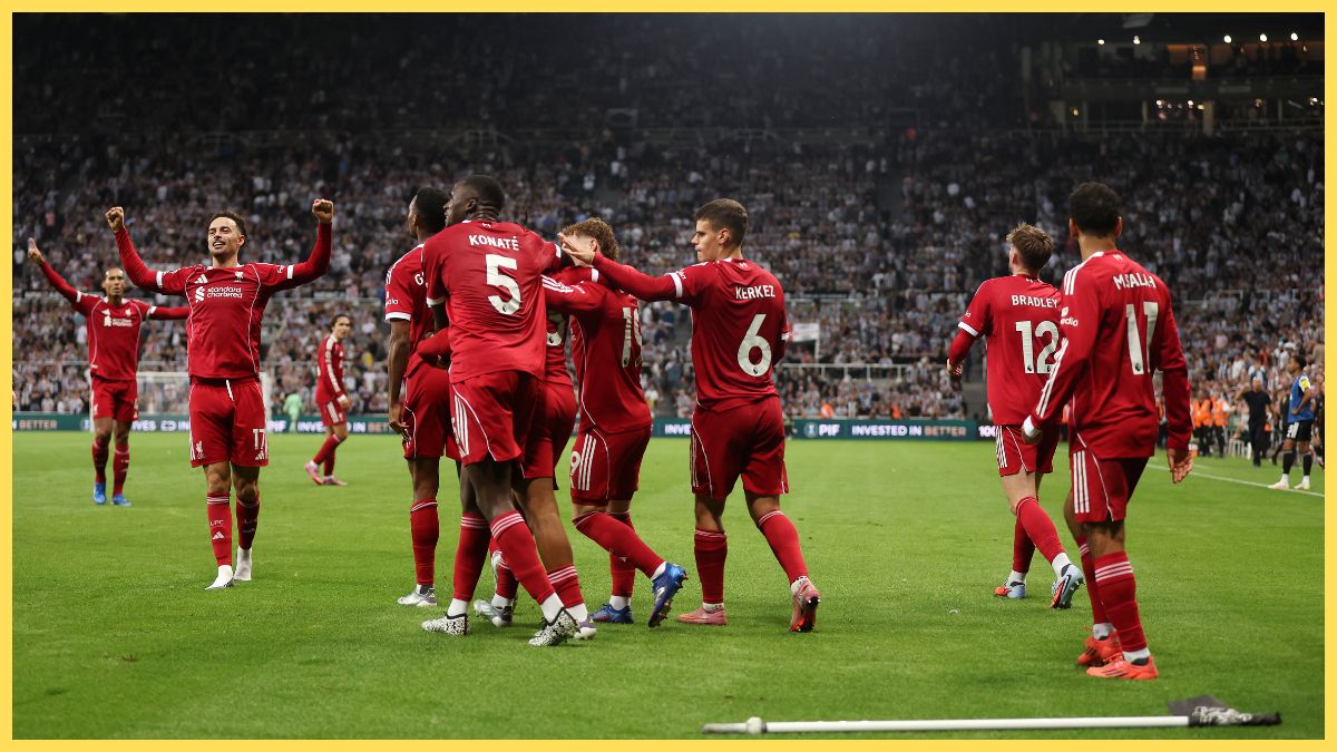 Liverpool celebrate against Newcastle