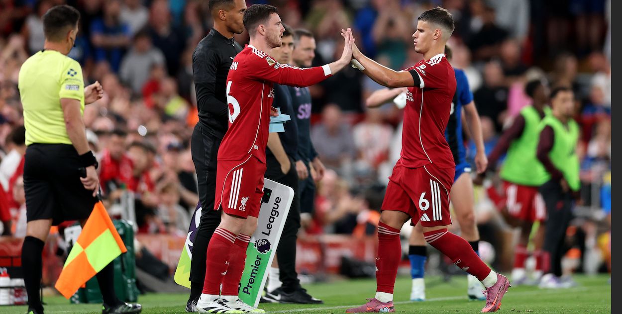 Andy Robertson replaces Milos Kerkez on the opening day of the campaign