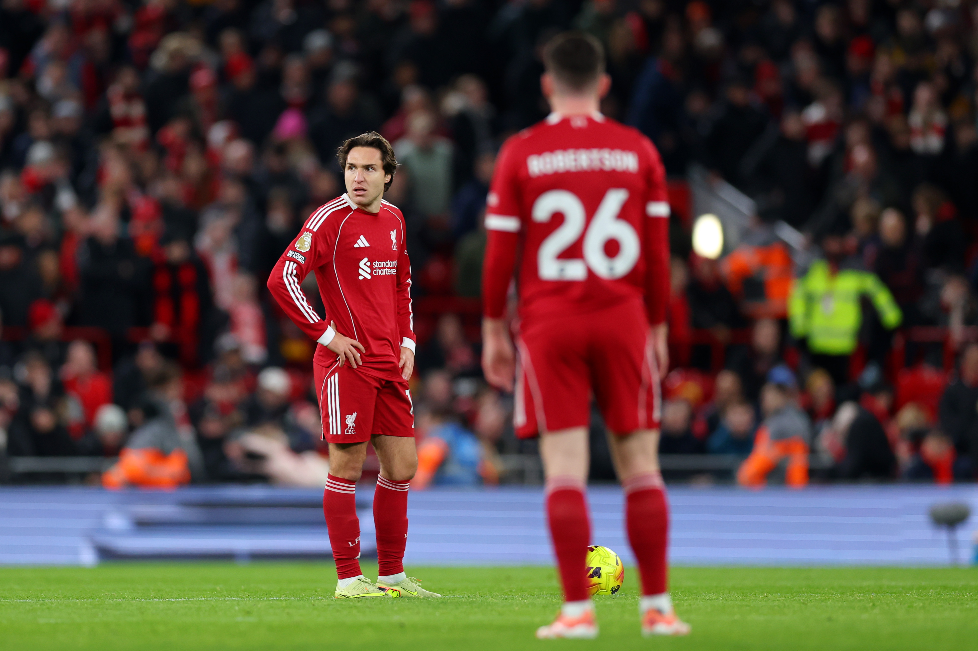 Federico Chiesa pulled up with an injury during the warm-up prior to Liverpool's 3-0 win over Marseille