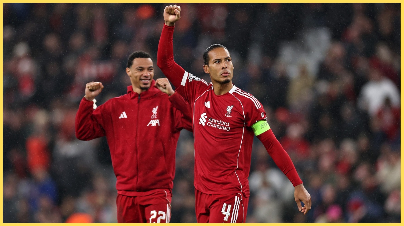 Virgil van Dijk claimed a hat-trick of assists in Liverpool's 6-0 win over Qarabag
