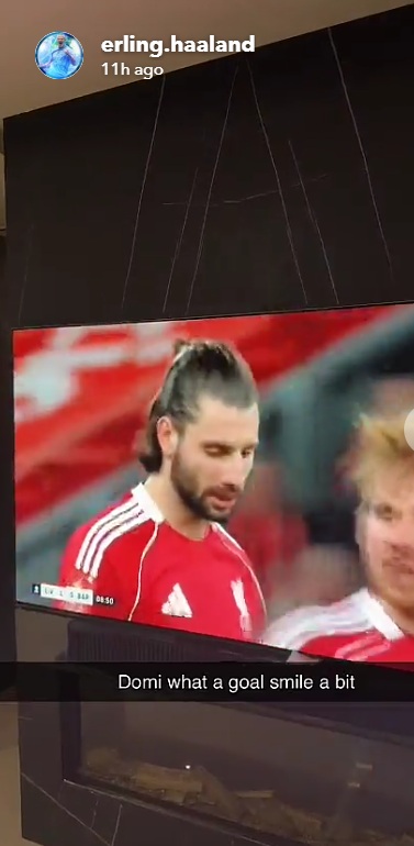 Erling Haaland had a message for Dominik Szoboszlai after the Hungarian's wonder strike against Barnsley