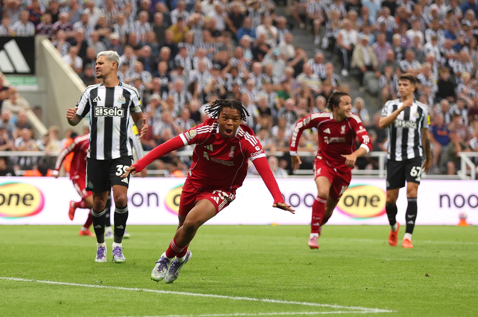 Rio Ngumoha's stoppage-time winner settled a thrilling contest between Liverpool and Newcastle earlier this season