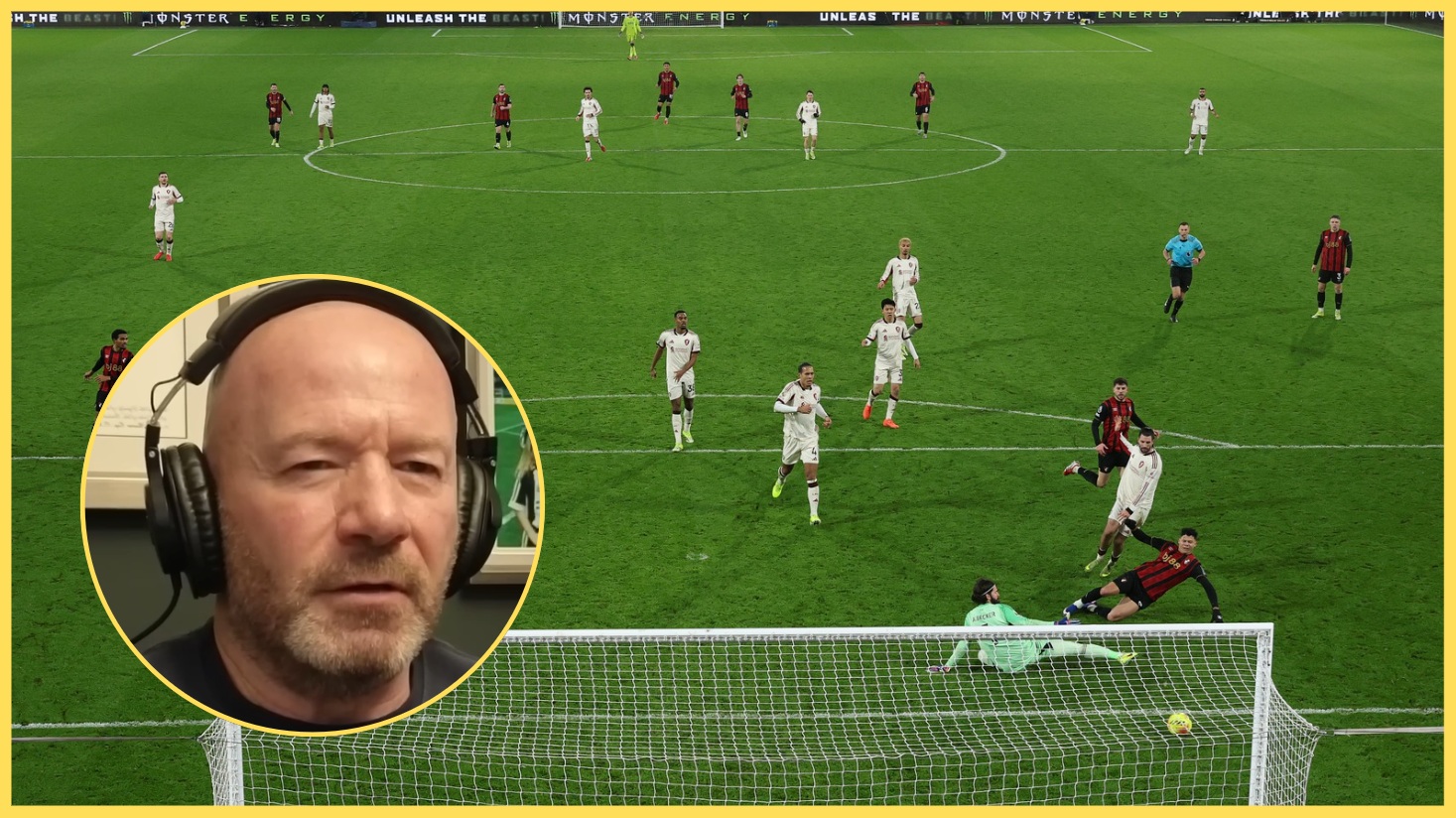 Alan Shearer said that Milos Kerkez and Jeremie Frimpong were 'all over the place' in Liverpool's defeat to Bournemouth