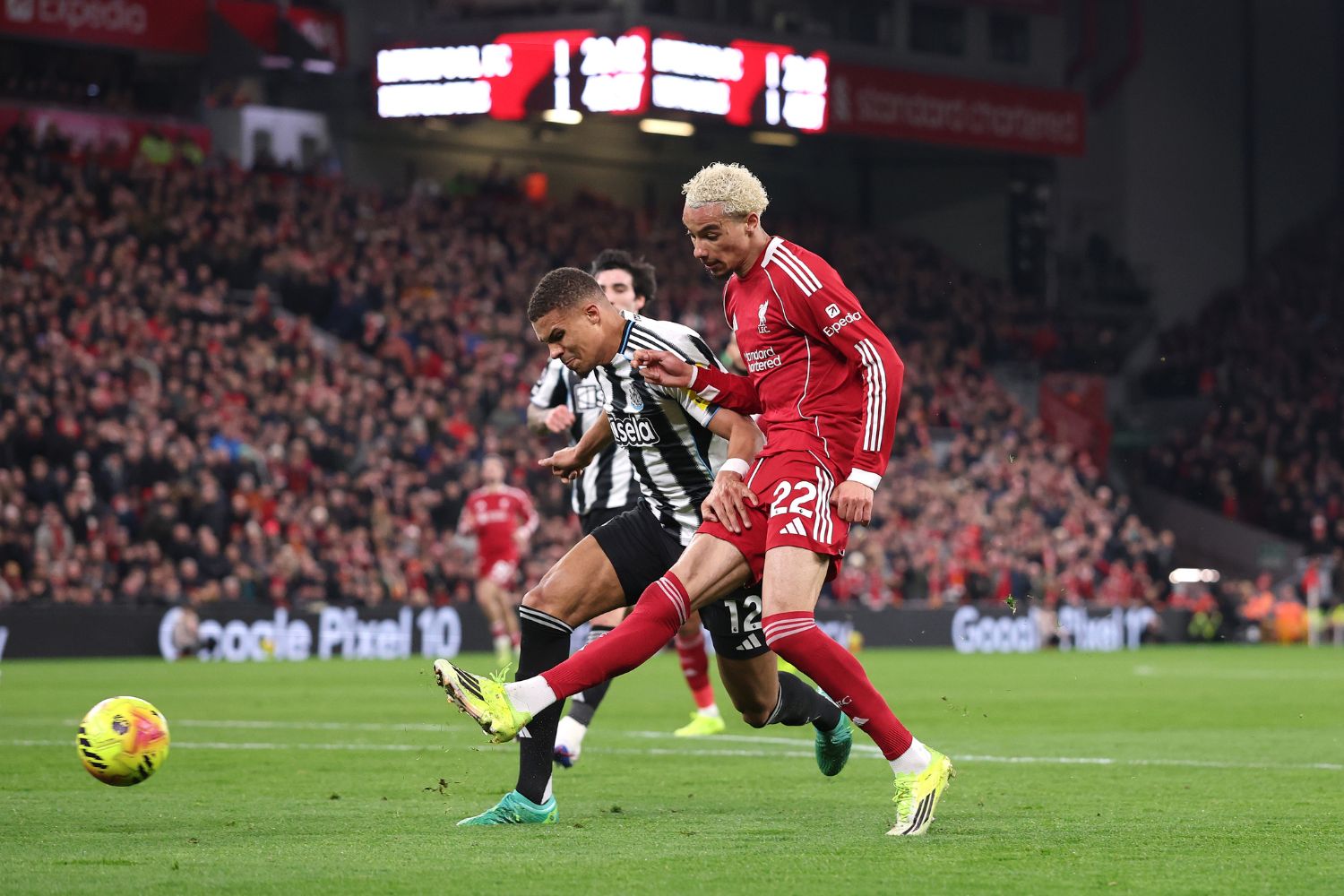 Hugo Ekitike scores against Newcastle