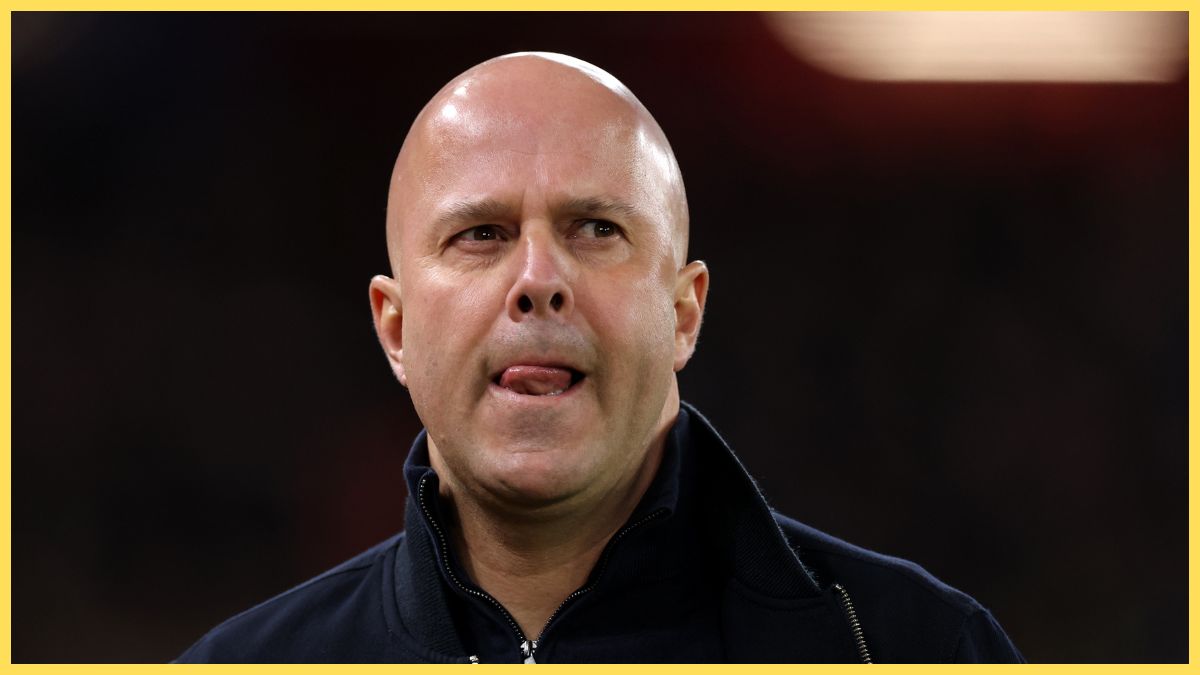 Arne Slot reacts against Brighton