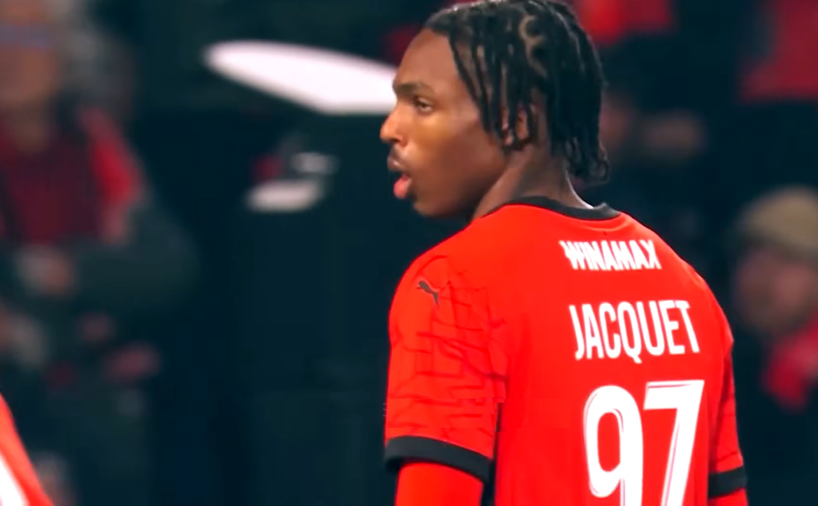 Jeremy Jacquet currently has 97 as his squad number at Rennes