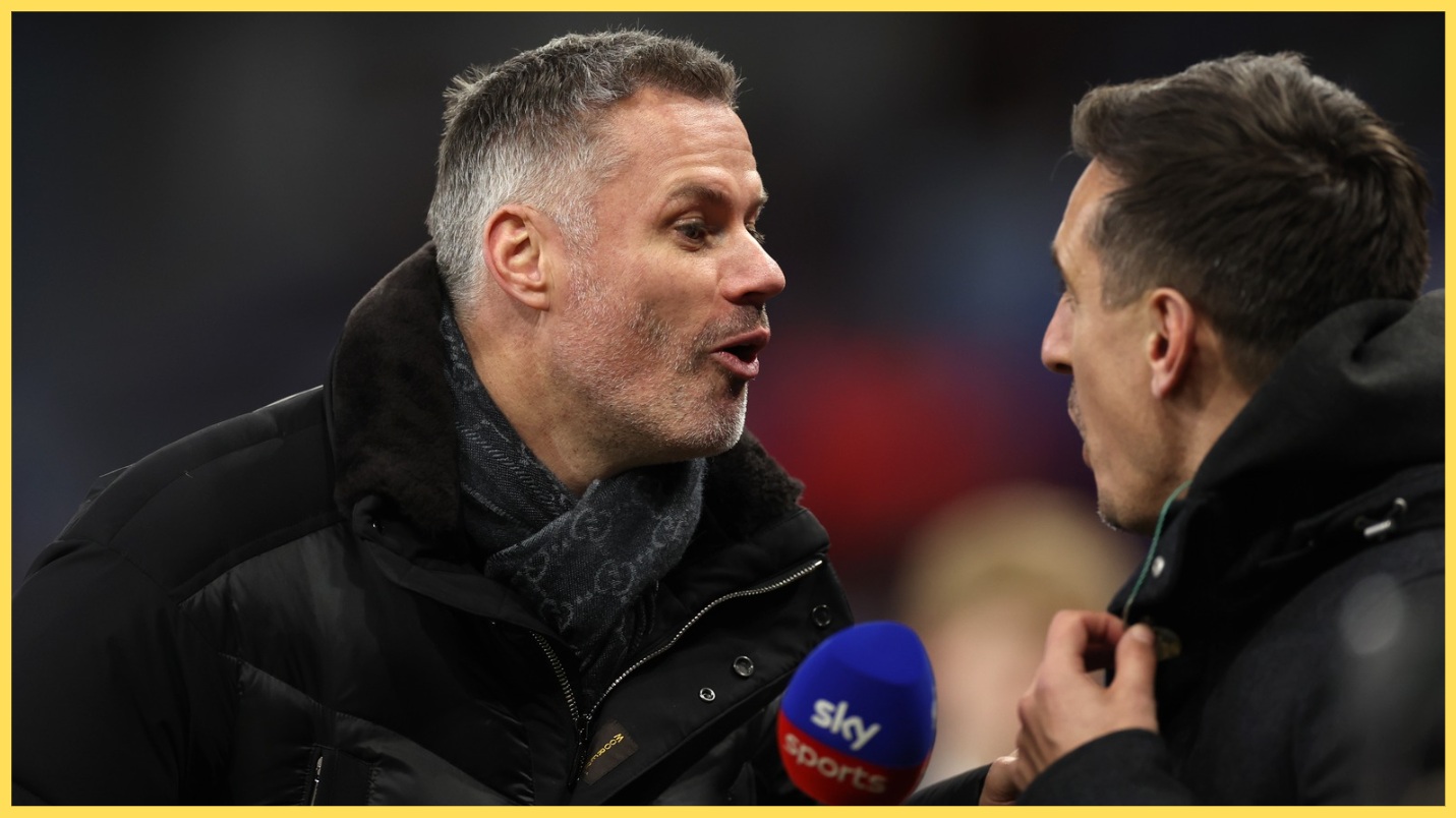 Jamie Carragher and Gary Neville enjoy some on-air banter