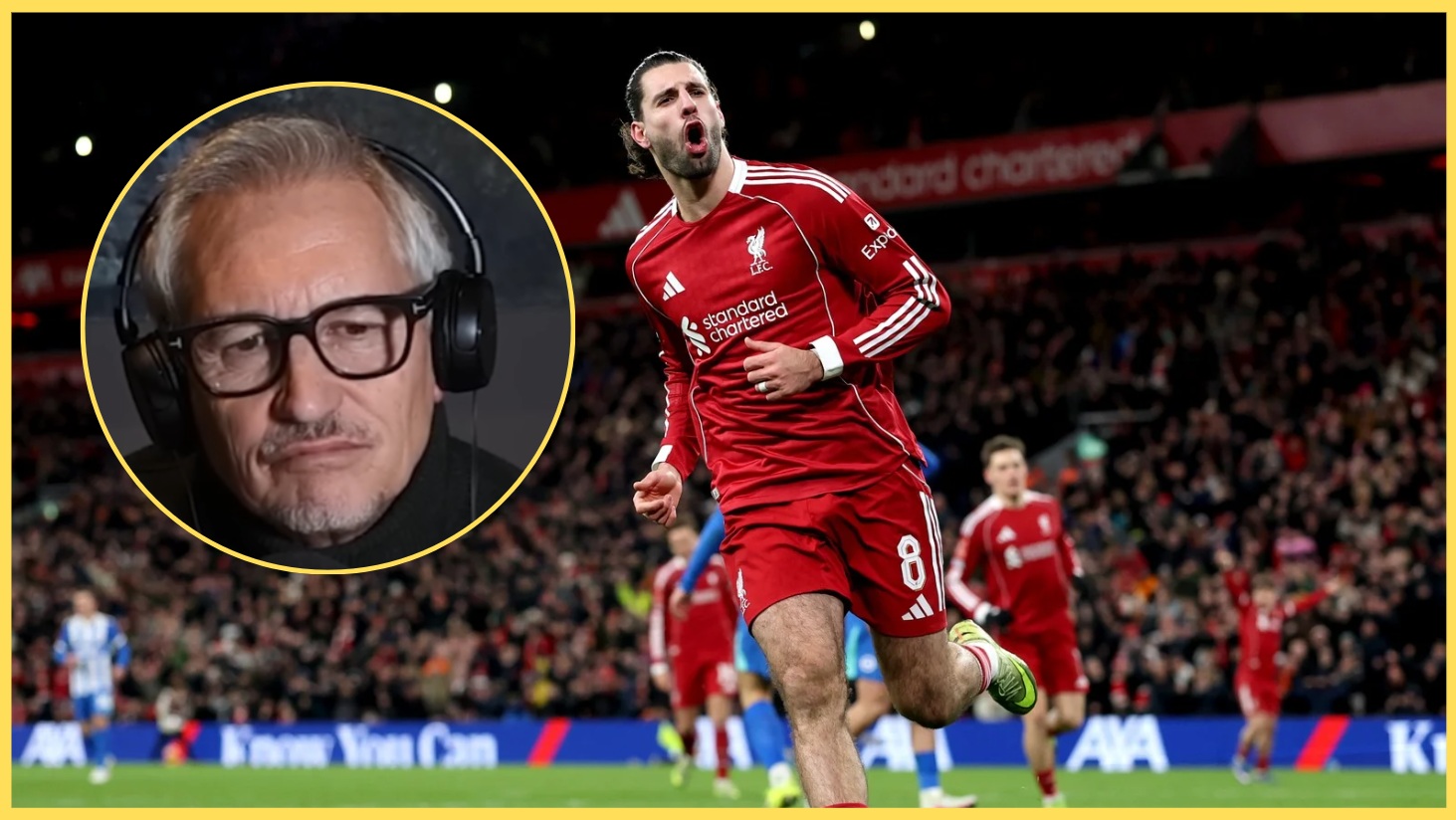 Gary Lineker is preaching caution over comparisons between Dominik Szoboszlai and Steven Gerrard