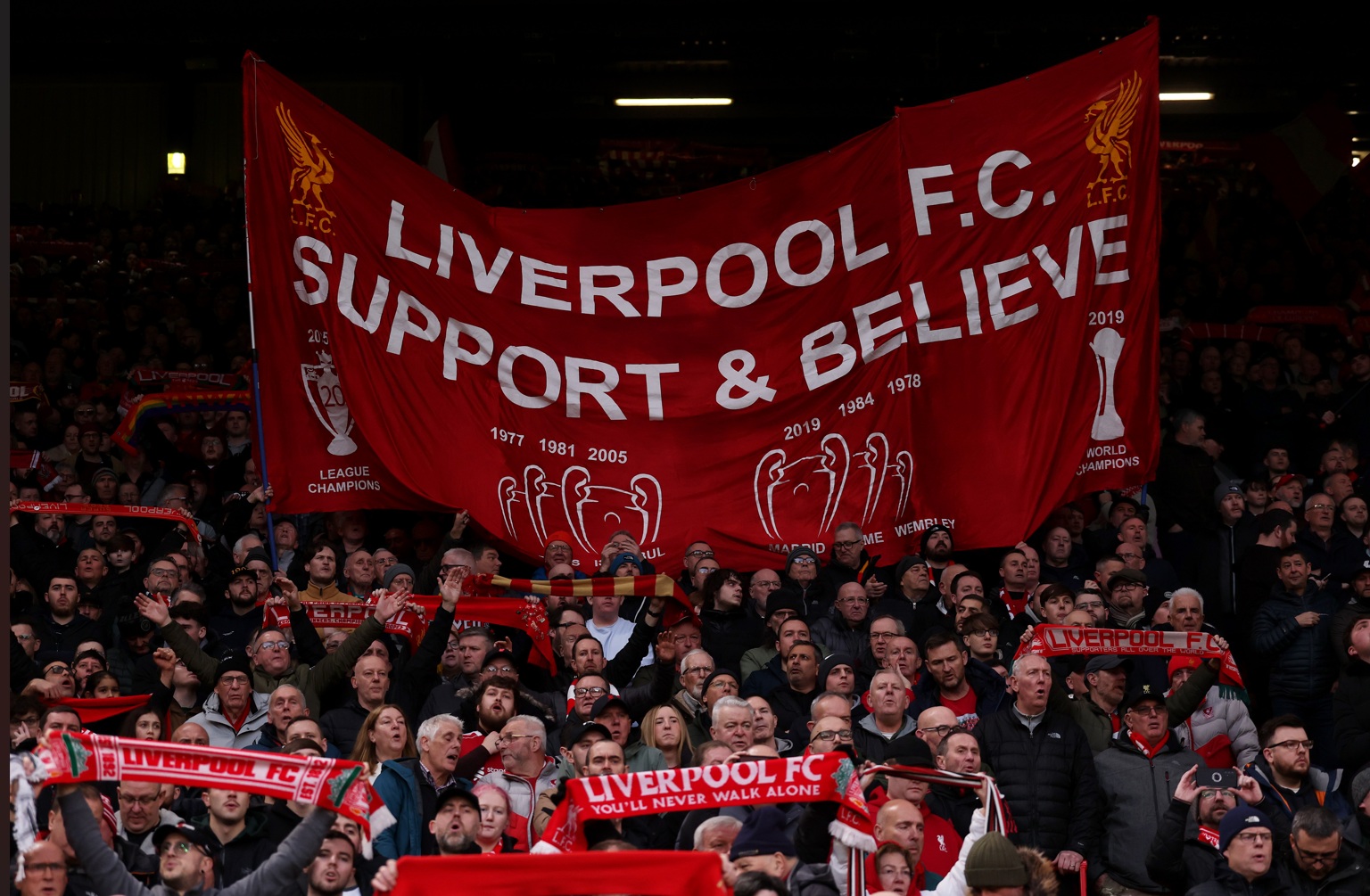 Anfield is renowned for the febrile atmosphere generated by Liverpool fans