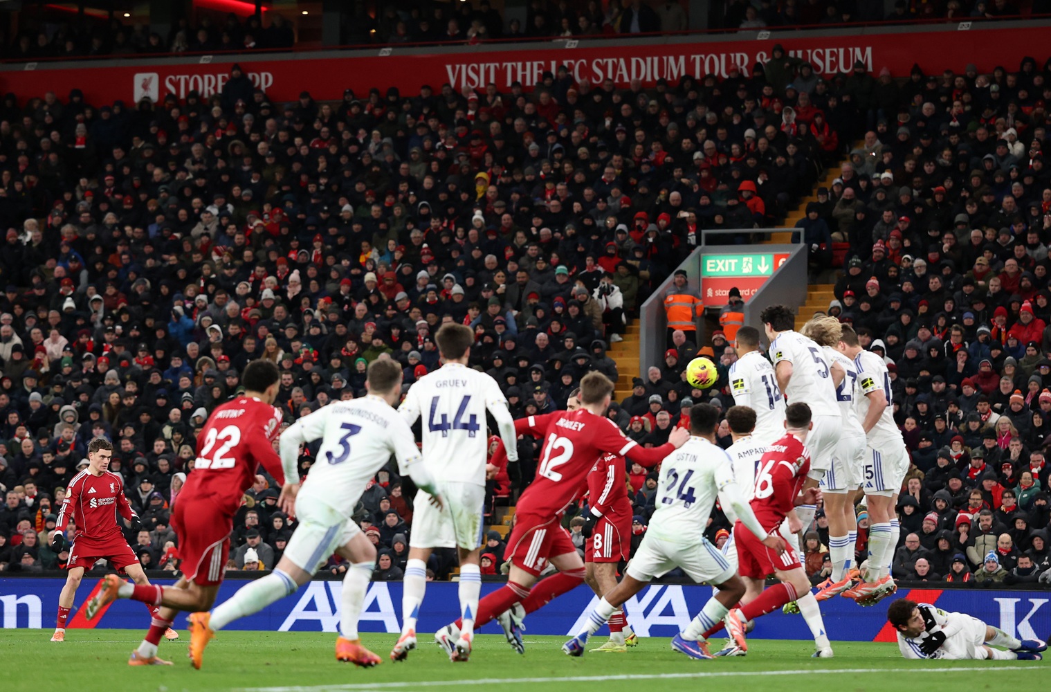 Liverpool were held to a scoreless draw at Anfield by Leeds on New Year's Day