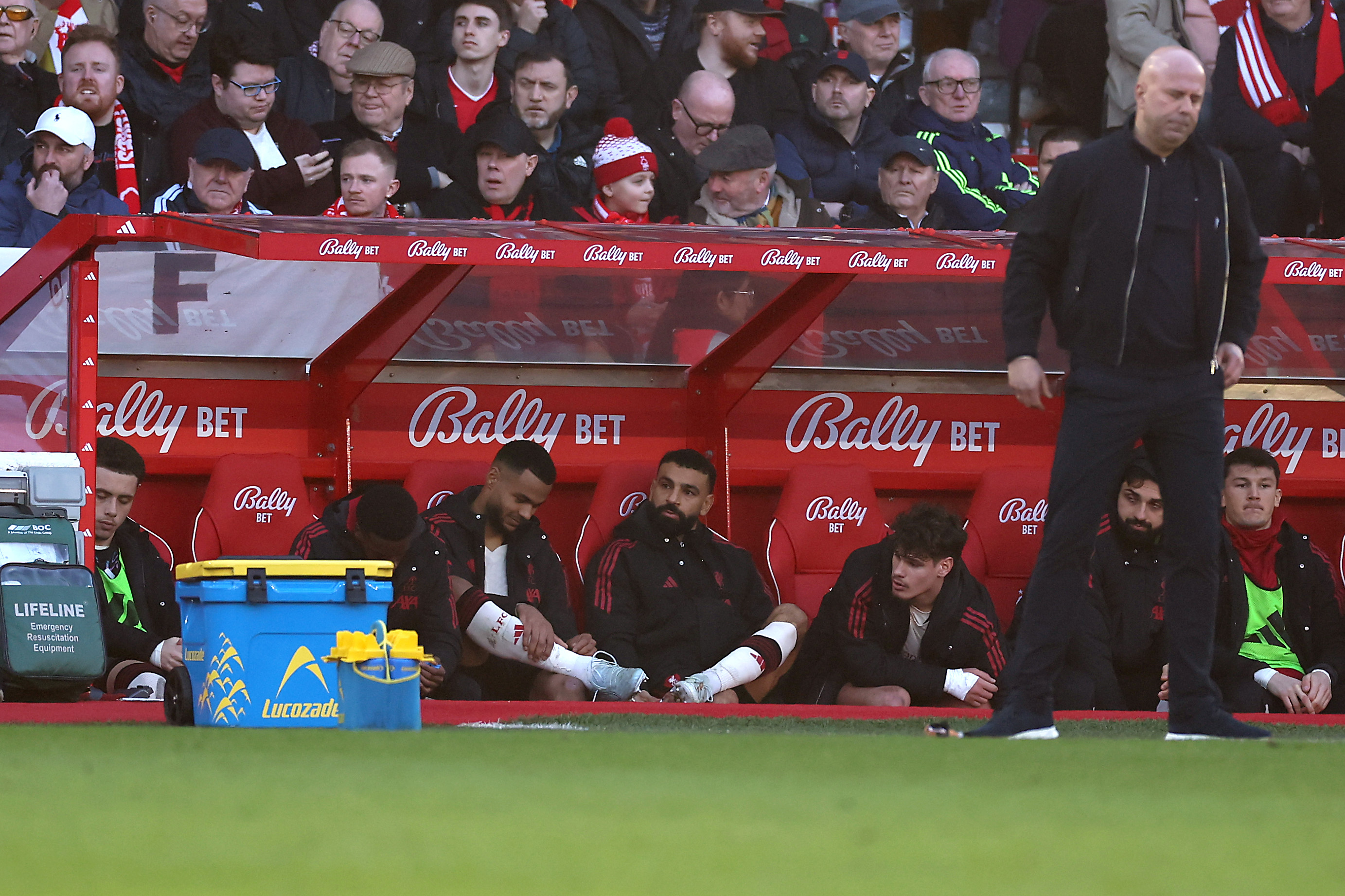 Mo Salah was substituted in Liverpool's win over Nottingham Forest on Sunday