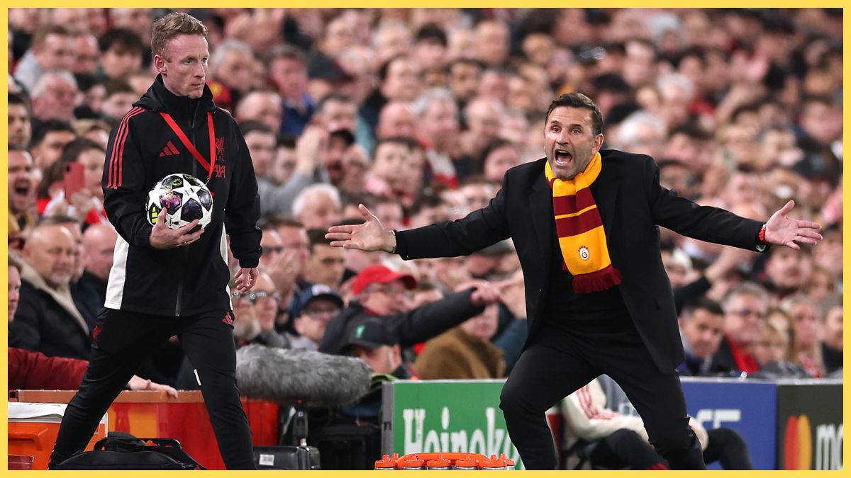 Okan Buruk, Head Coach of Galatasaray, at Anfield