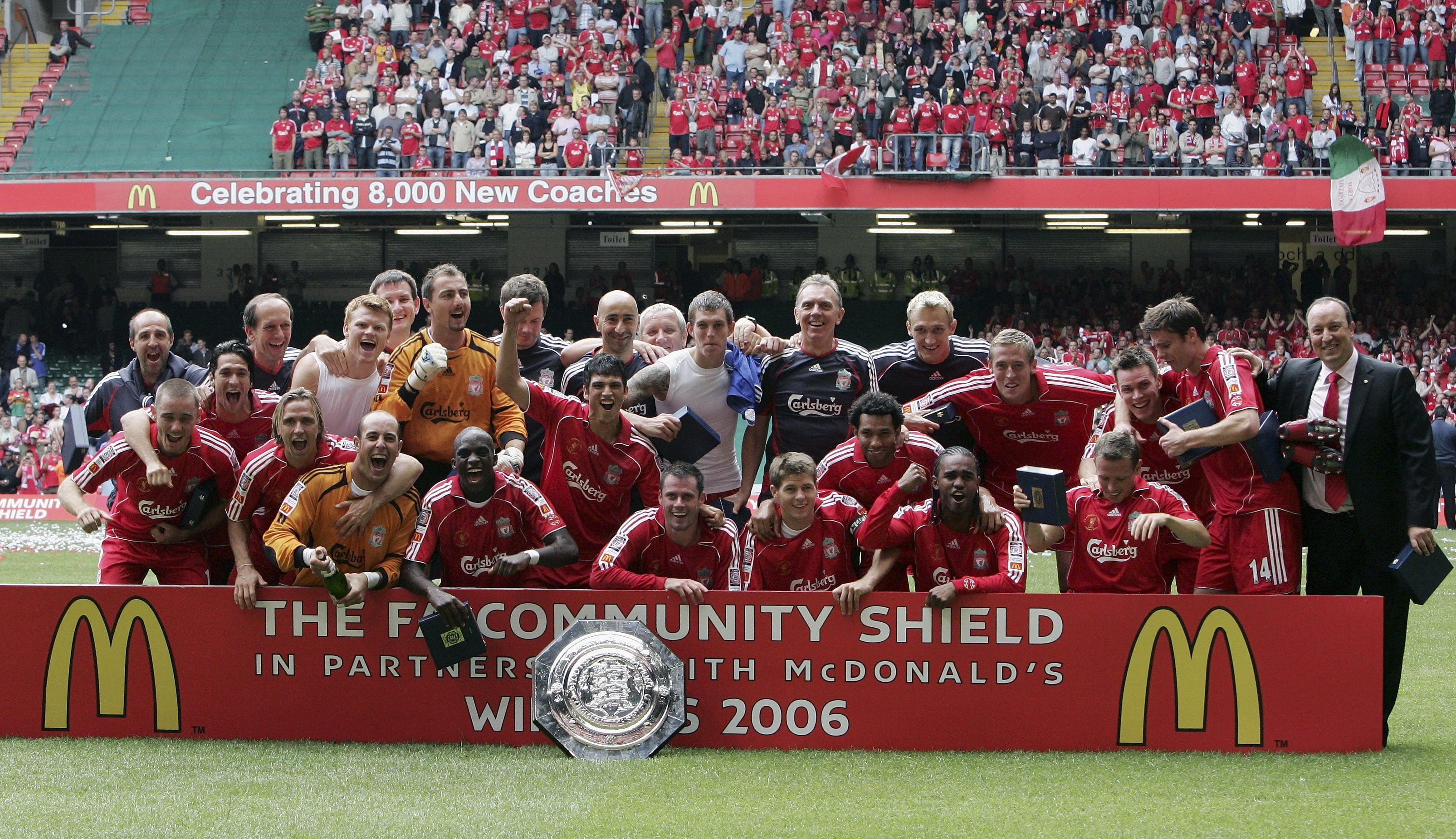 Liverpool won the Community Shield when it was last played in Cardiff 20 years ago