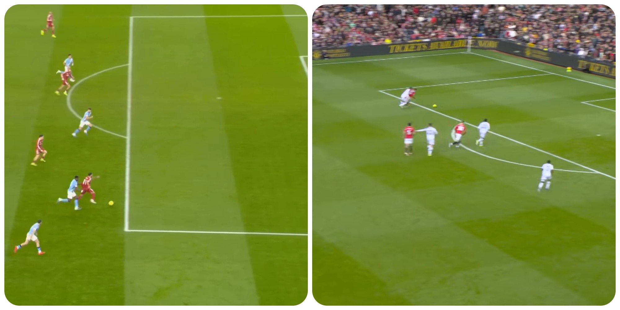 Maxence Lacroix was sent off for a DOGSO offence on Matheus Cunha, but Marc Guehi was merely booked for a similar foul on Mo Salah
