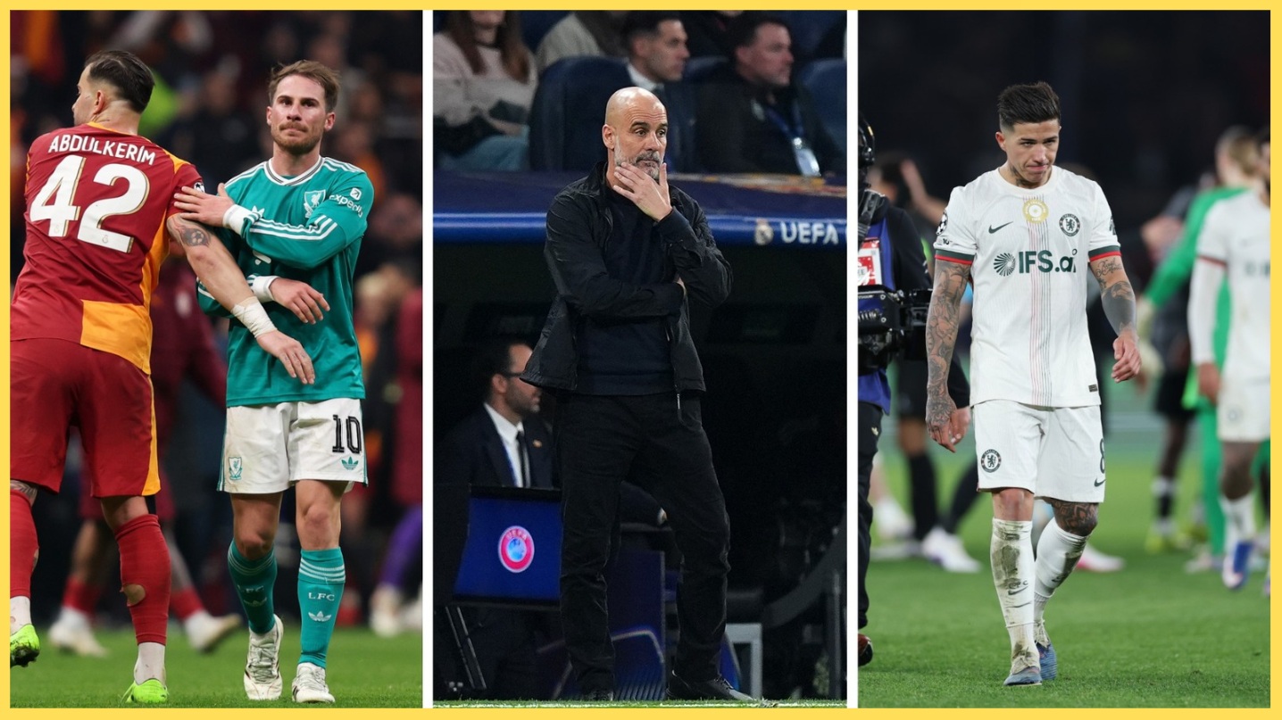 Liverpool, Manchester City and Chelsea all lost in the Champions League in midweek