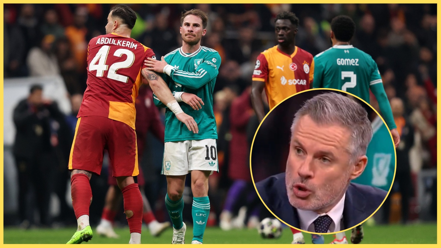 Jamie Carragher is backing Liverpool to overturn their first-leg deficit against Galatasaray