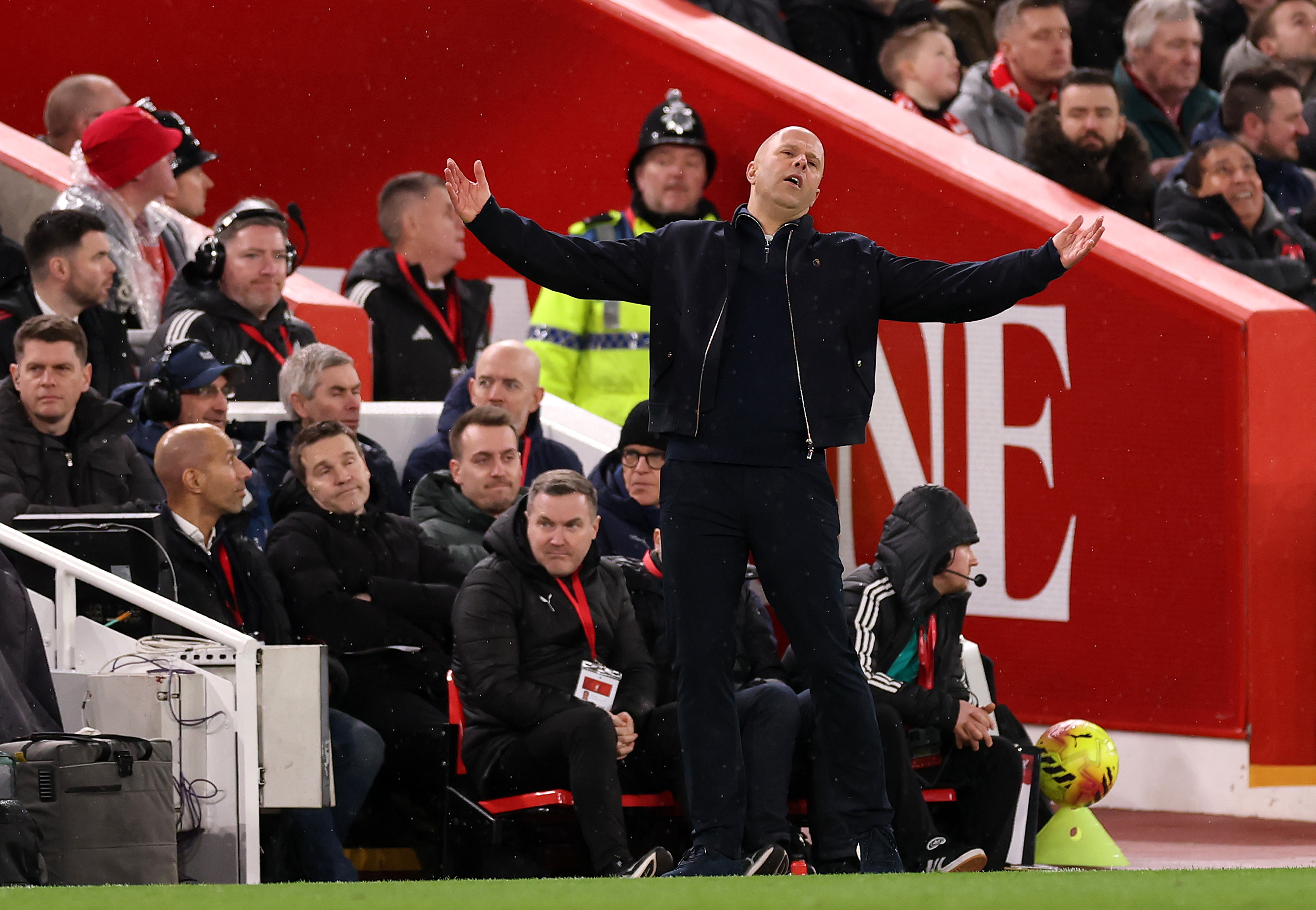 Arne Slot was angry at his Liverpool players after their defeat to Wolves at Molineux