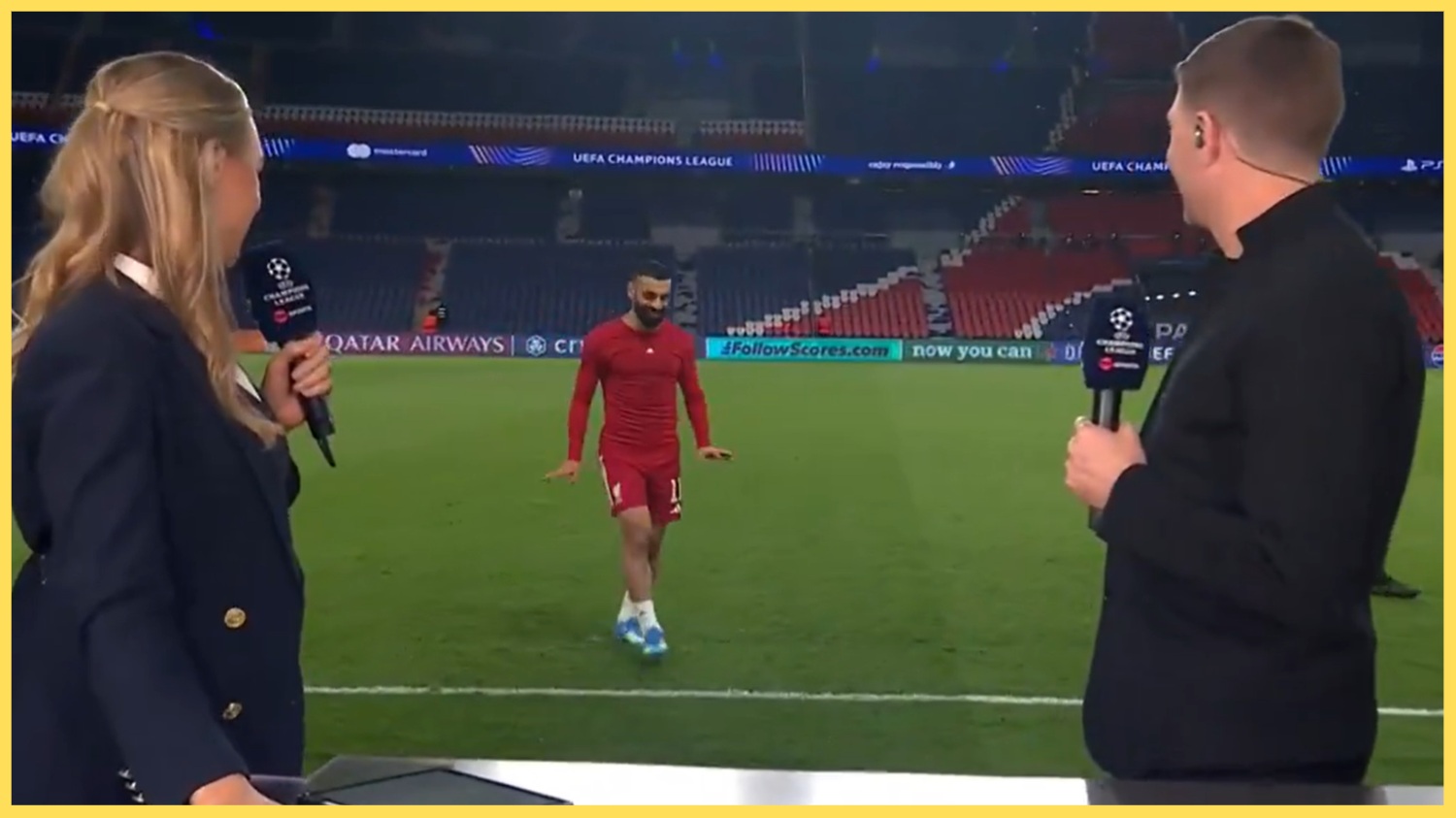 Steven Gerrard noticed Mo Salah doing extra running after Liverpool's defeat to PSG