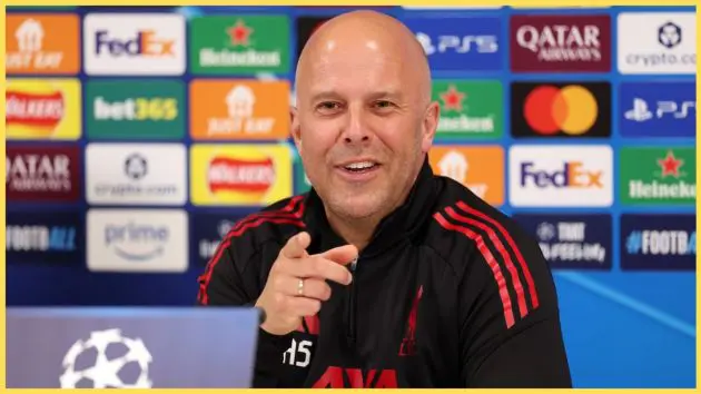 Arne Slot jokingly accused a reporter of 'ruining' his day after hearing of PSG's scoring record
