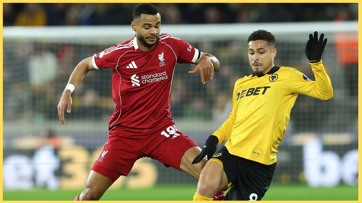 Liverpool transfer target Joao Gomes in action against Cody Gakpo