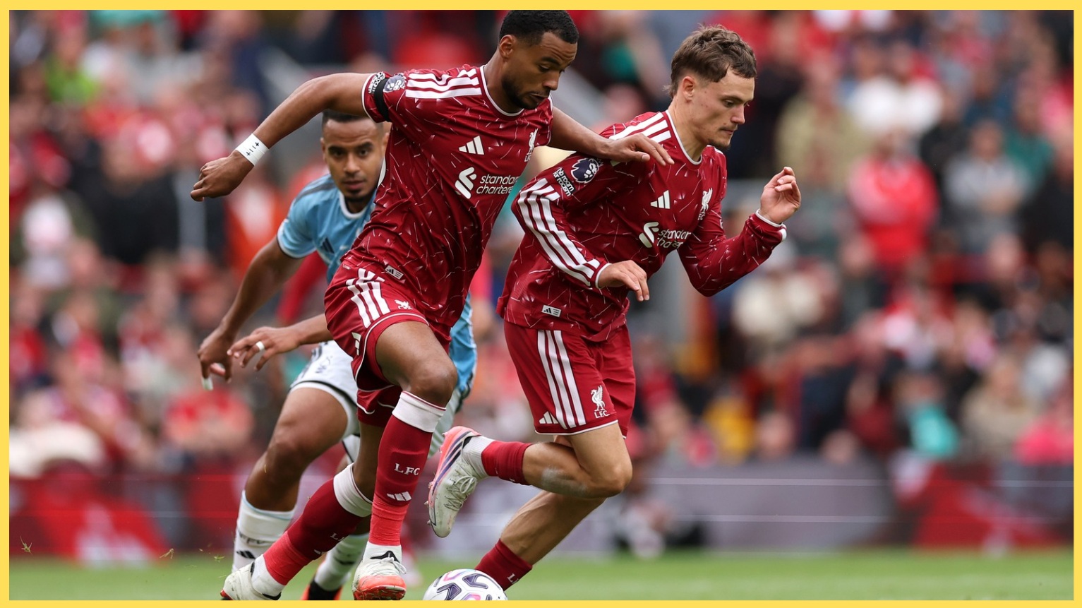Cody Gakpo and Florian Wirtz in action for Liverpool