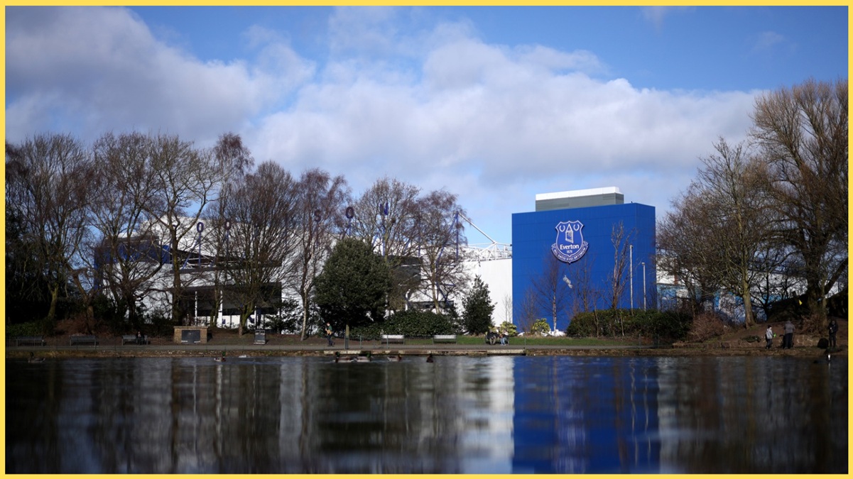 A photo of the exterior of Goodison Park