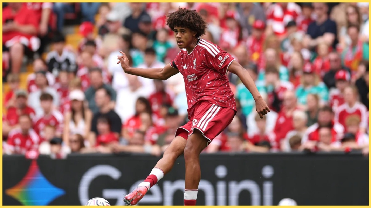 Ifeanyi Ndukwe in action for Liverpool at Anfield