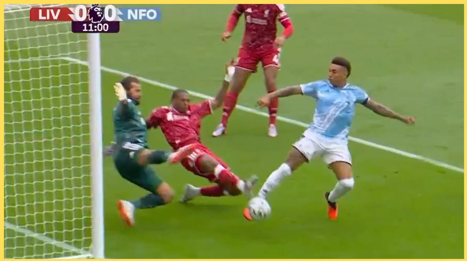 (Video) Jeremy Jacquet saves Liverpool with ‘outstanding’ early moment v Nottingham Forest