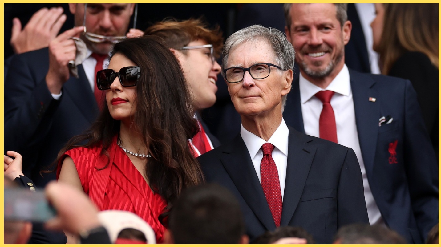 Liverpool owner John Henry pictured alongside his wife Linda Pizzuti