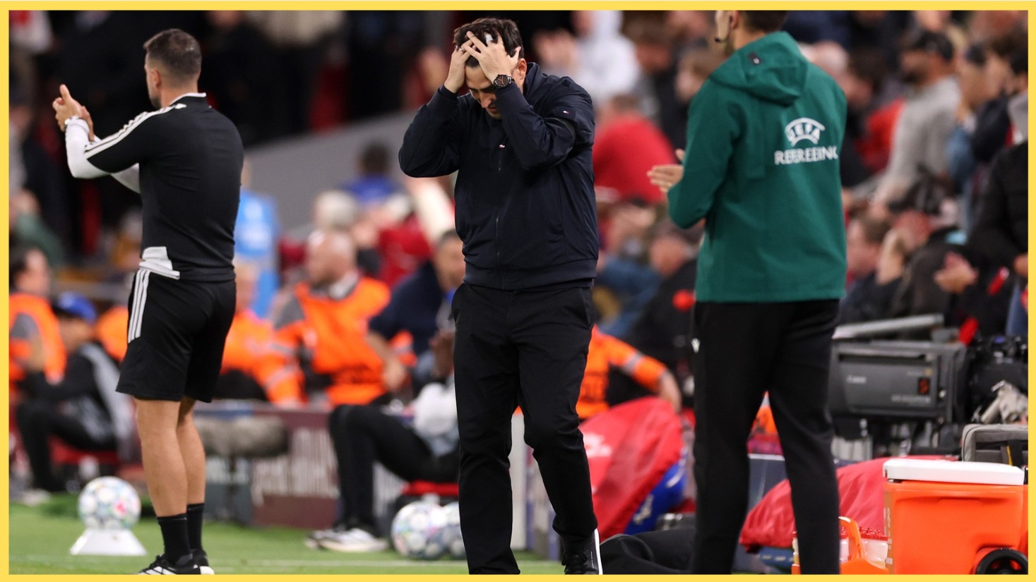 Andoni Iraola explains Bradley Barcola substitution after injury scare in Liverpool win